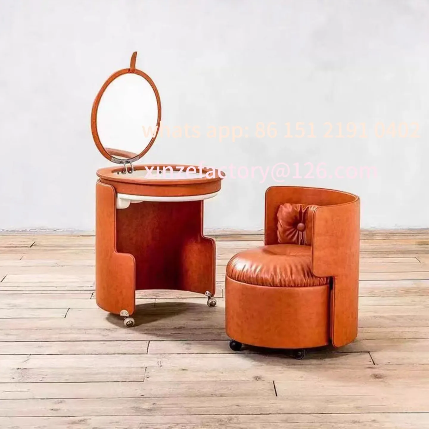 

Customizable Italian light luxury dressing table villa removable art makeup table small high-end storage cabinet