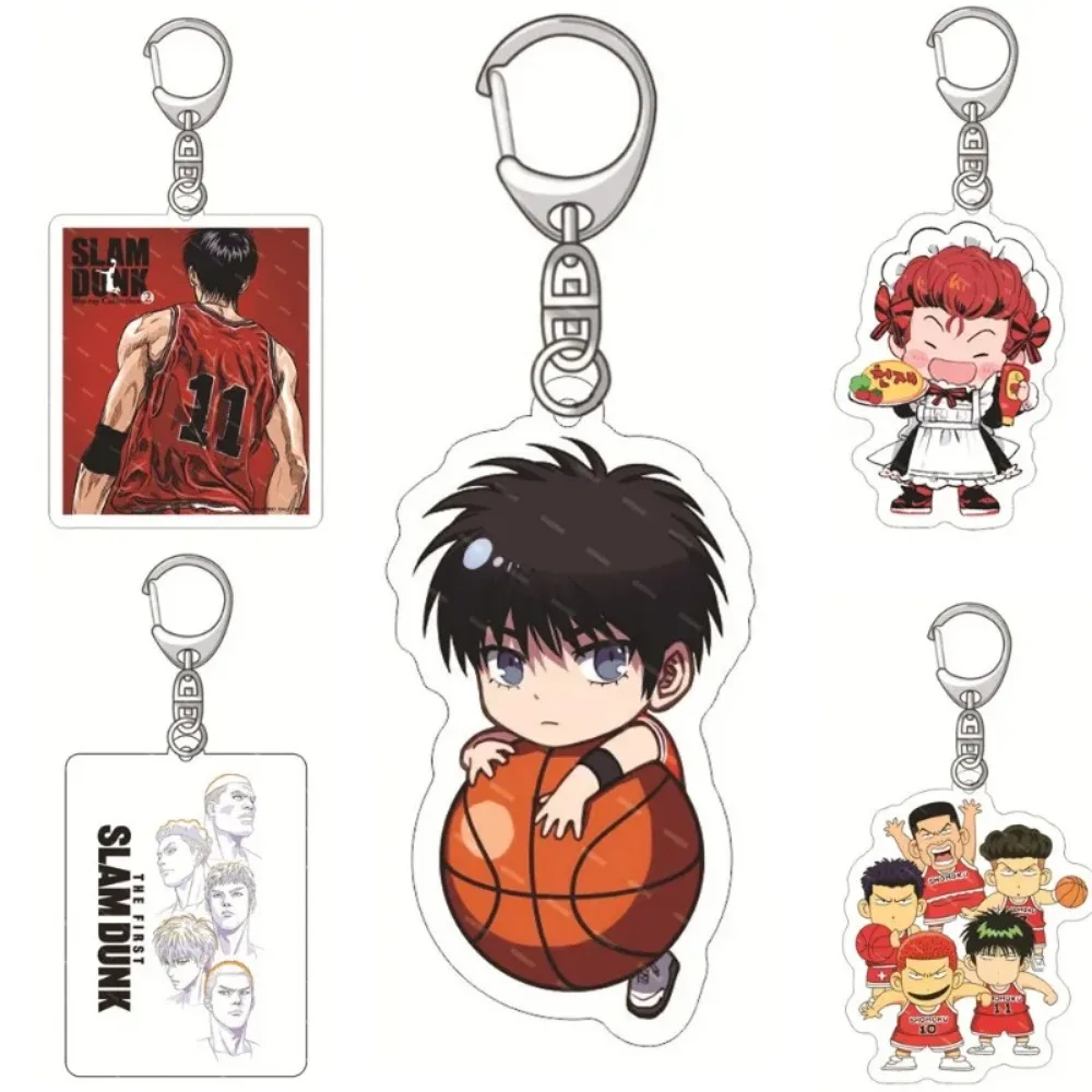 Anime SlamDunk Keychain Sakuragi Akagi Kaede Ryota Hisashi Acrylic Characters Pendant Keycahins Keyring Jewelry Gift 2025