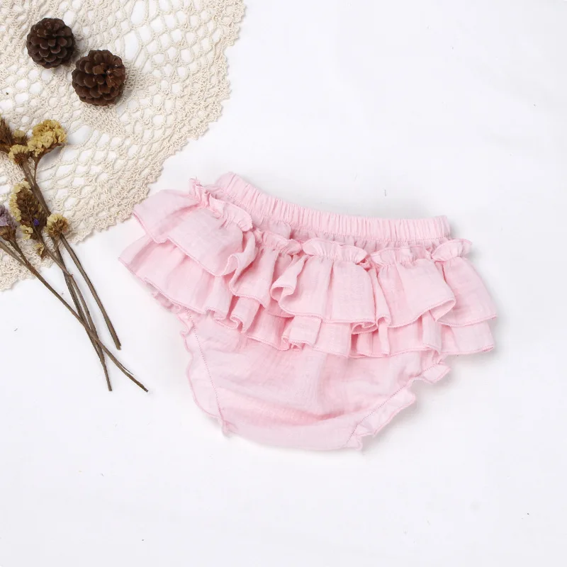 Soft Breathable Newborn Baby Girls Bloomers Summer Cotton Infant Kids Short Pants Children Bubbles 0-3 Years