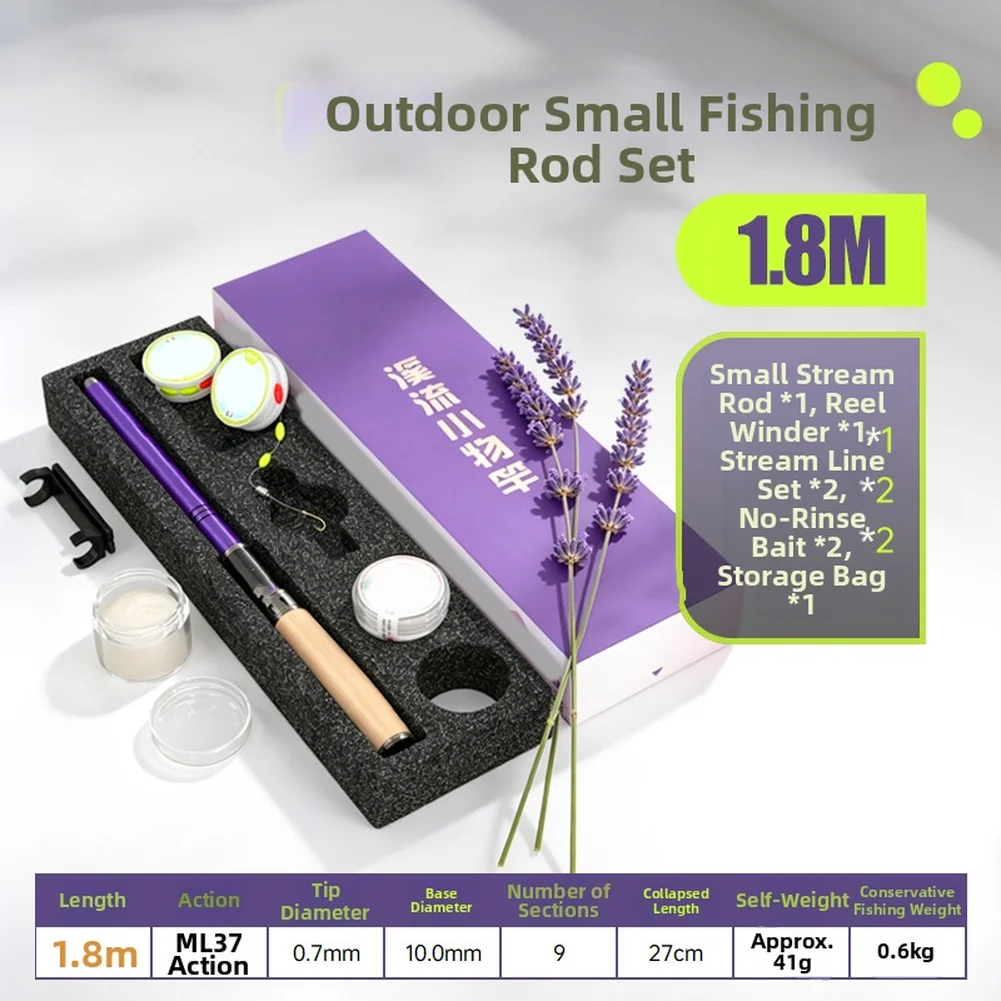 fishing-rod-set-telescopic-lightweight-carbon-fiber-2-extended-27cm-folded-3-7-soft-tip-for-shallow-water-trout-fishing