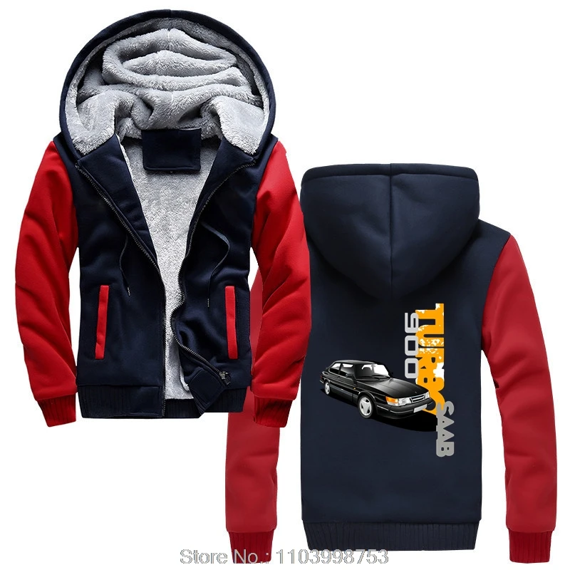 Cotton Male Casua Winter Hoodie Letters Fashion Unisex coats Russia Classic Saab 900 Turbo Car Fitness zip up Jacket Streetwear