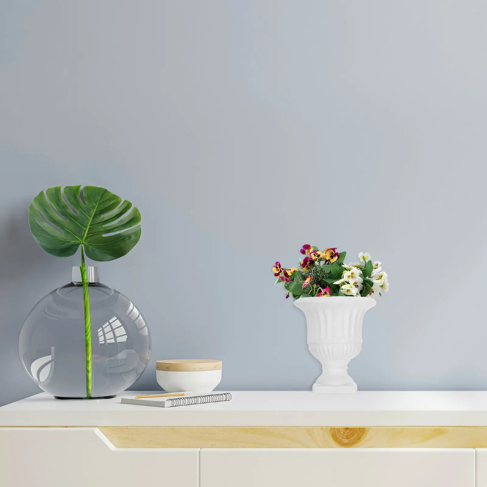 

Modern Wall Vase Half Gypsum Flower Holder Retro Rome Wall-Mount Floral hanging pot Half Shape Vase for Novelty Home wall Decor