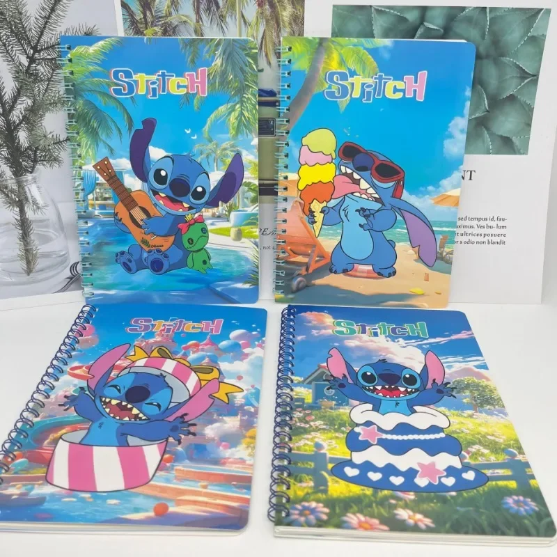 Disney Stitch Notebook Cute Cartoon Anime Students Notepad Kids Diary Fashion Stationery Learning Supplies Kawaii Holiday Gifts