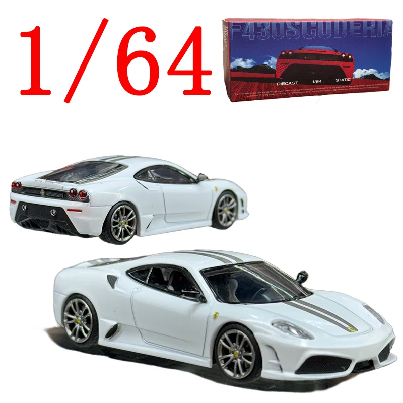 

Little Hunter Diecast 1/64 Scale Ferrari Alloy Model Cars Ferrari F430 White Play Vehicles Toys for Boys Gift Original Box