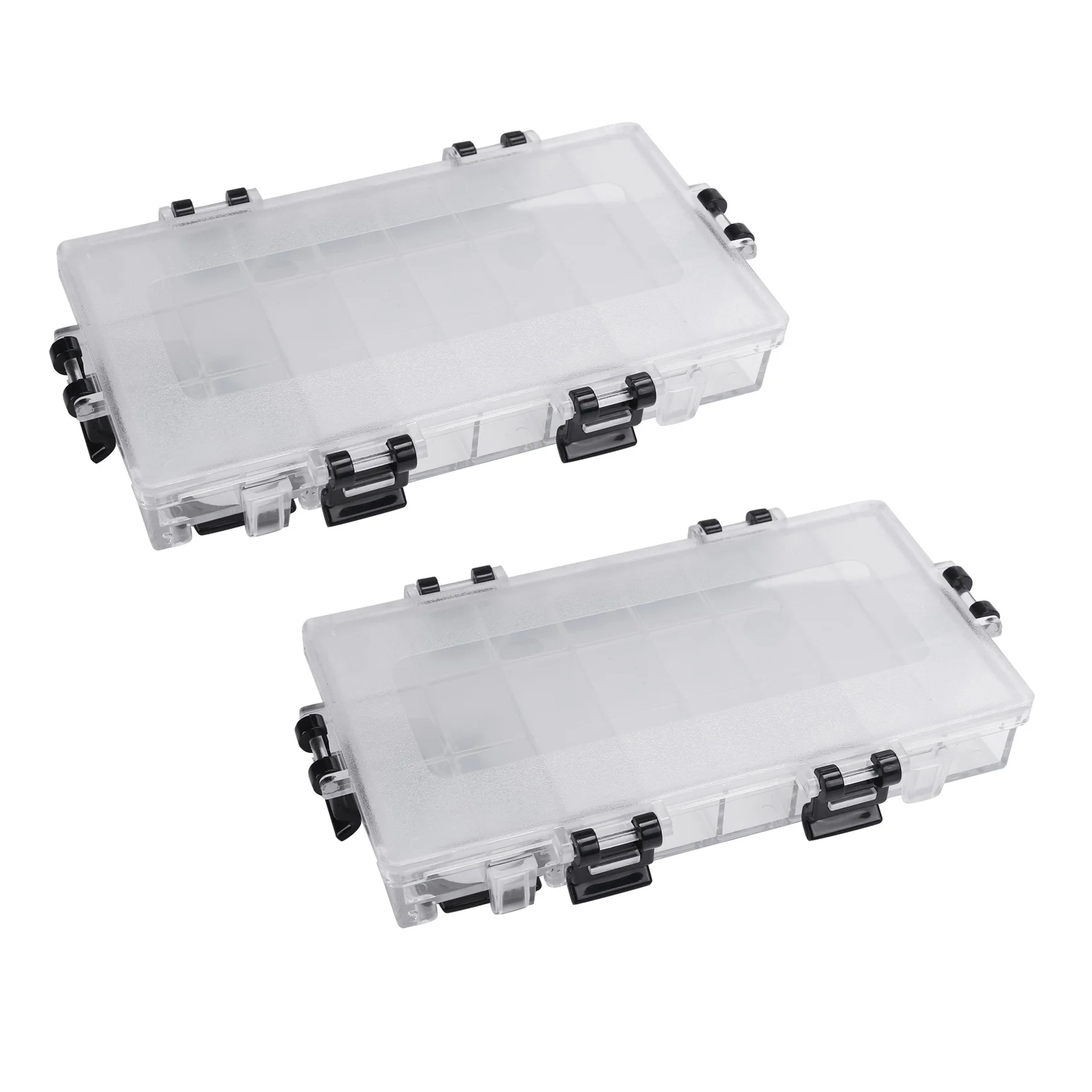 2X 24-Well Airtight Leak Watercolor Paint Palette Box For Watercolors Half Pans, Acrylic, Gouache And Oil Paint