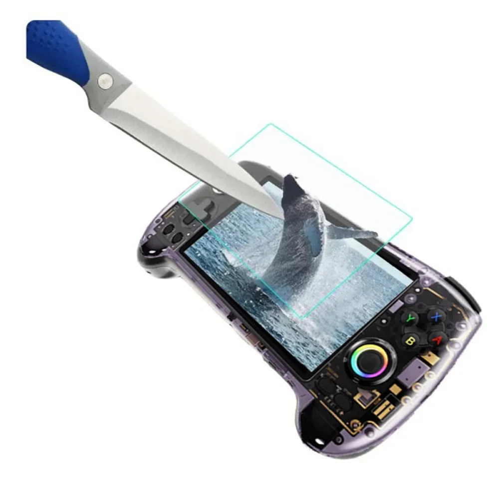 

2PTempered Glass Film for Anbernic RG557 Player Games,Tempered Glass Protective Film for Anbernic RG557 9H Screen Protector Film