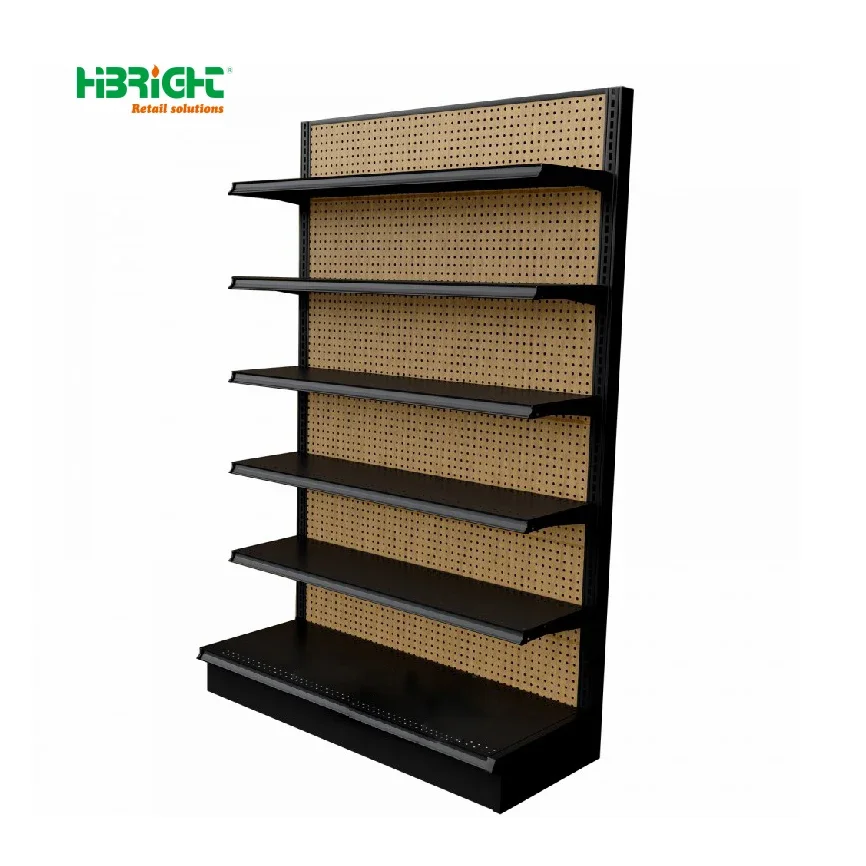 Luxury Commercial Display Shelf Wooden Supermarket Red Wine Display Wall Racks