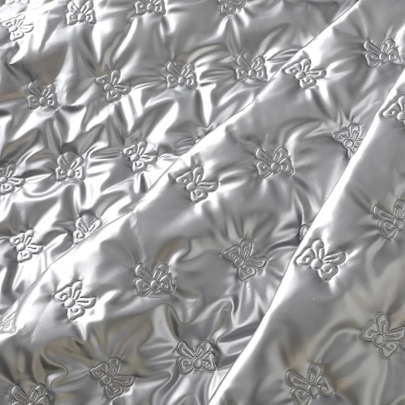 

1x1,4 м Ins стиль милый бант с тиснением стеганая ткань для пуховика с подкладкой хлопковый жилет одежда DIY шитье водонепроницаемая ткань