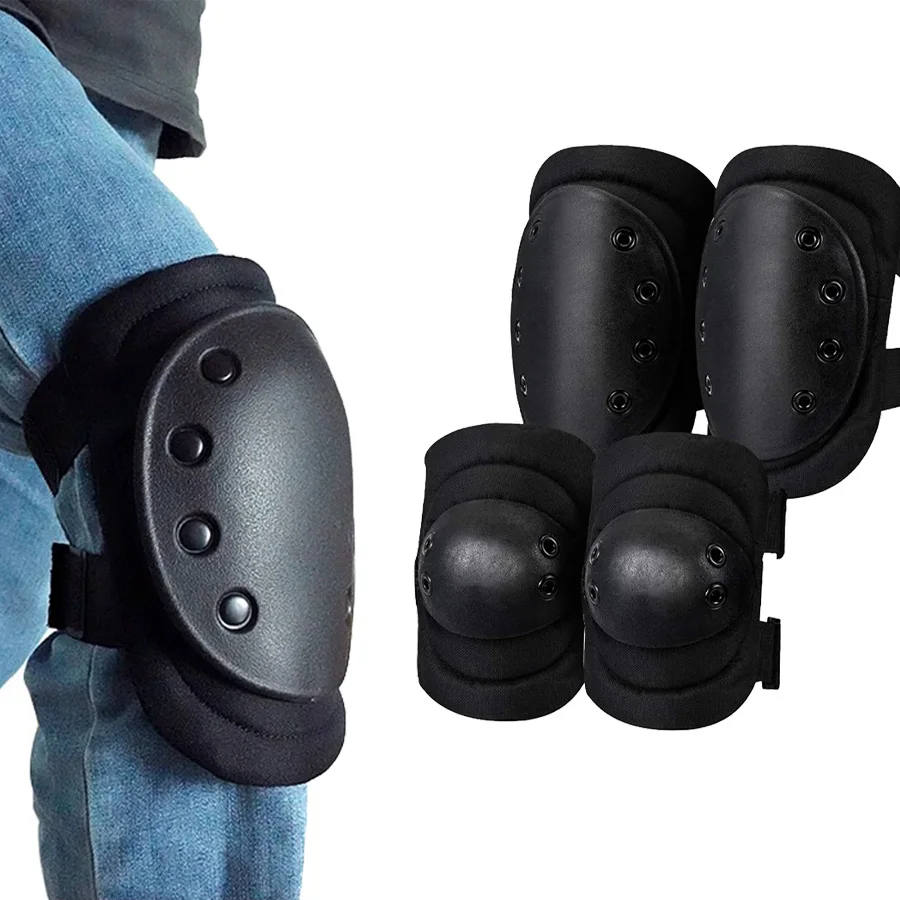

Military Tactical Knee Pad Elbow Pad Set,Sturdy Outer Shell,Comfortable Inner lining,Snap Closure Suitable for Cycling