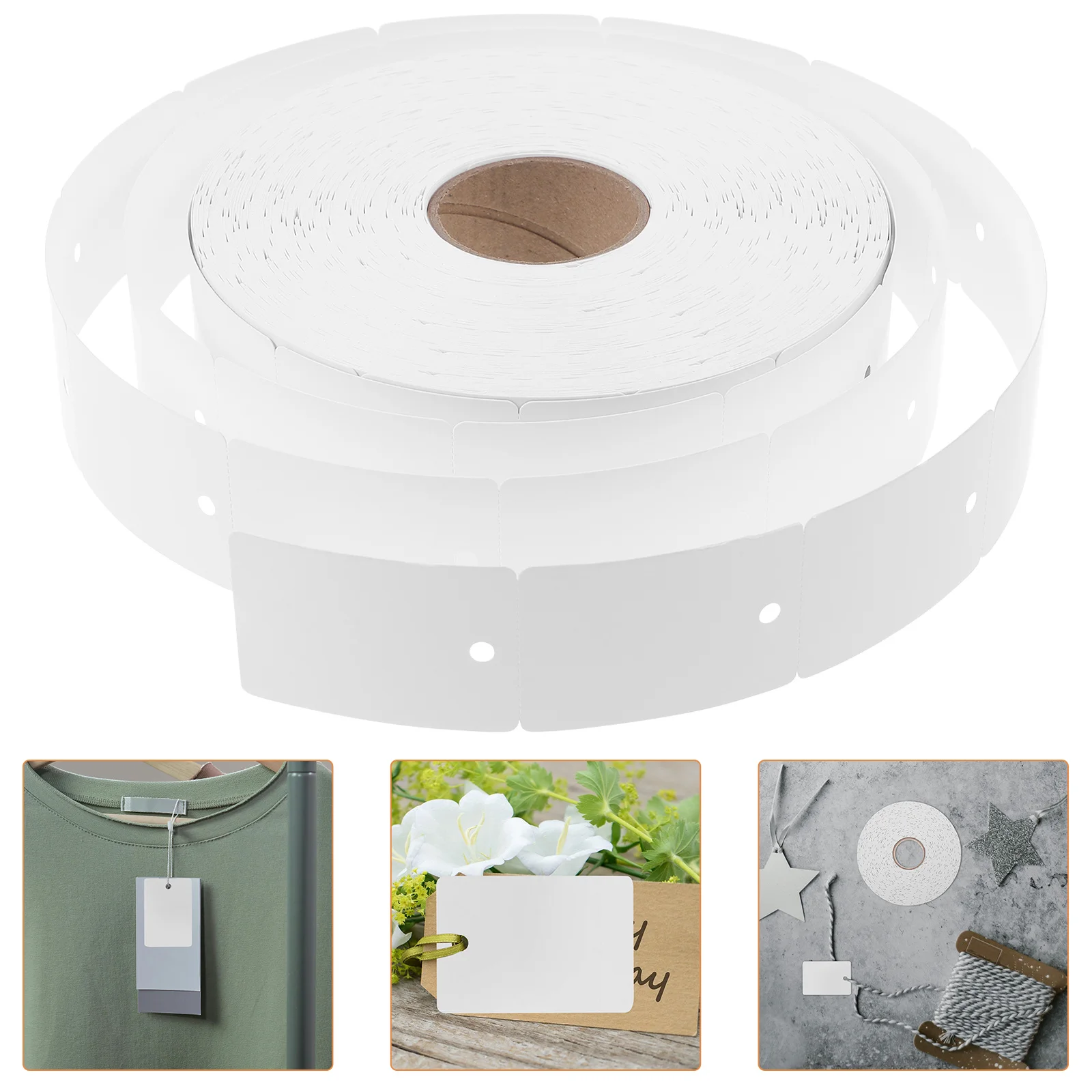 

1 Roll Printable Blank Tag for Clothes Thick Printer Blank Label Multi-Function Printing Hanging Clothing Tag Label for Printer