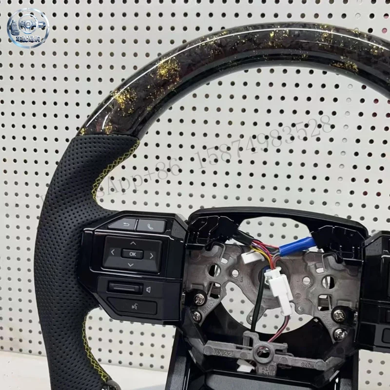 Customized Real Forging Carbon Fiber Steering Wheel for Toyota Hilux Carmy LC250 LC300 LC79 Rav4 Land Cruiser Fortuner Prado