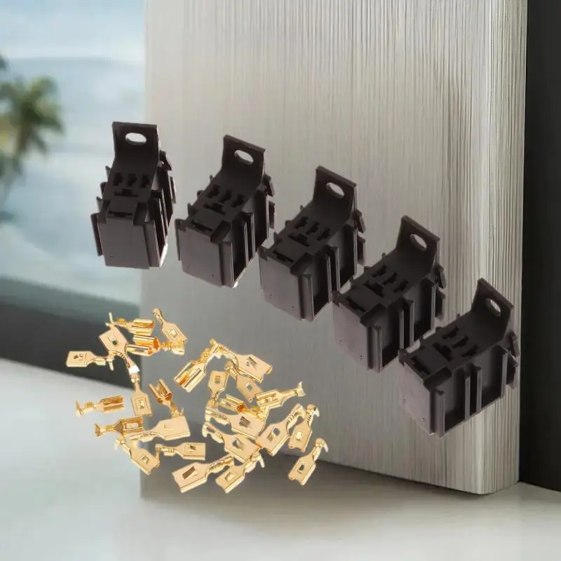 5 مجموعات/حزمة مقبس توصيل التتابع التلقائي بدون أسلاك، ملحقات DIY مع محطة مثبطات اللهب #3