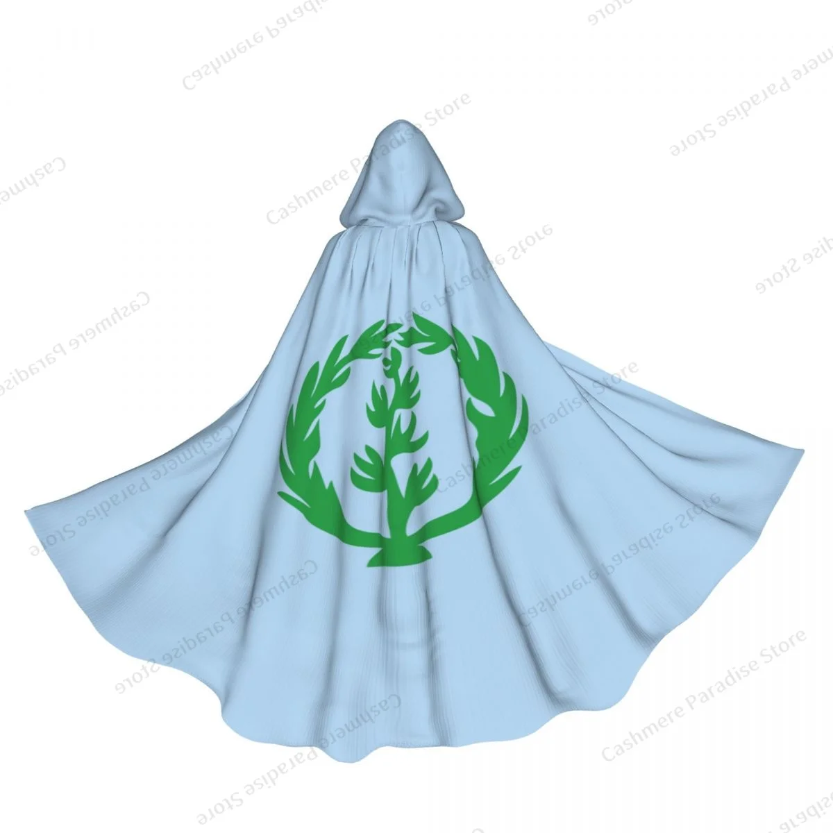 Flag Of Eritrea (1952-1961) Hooded Cloak Polyester Unisex Witch Cape Costume Accessory Vampire