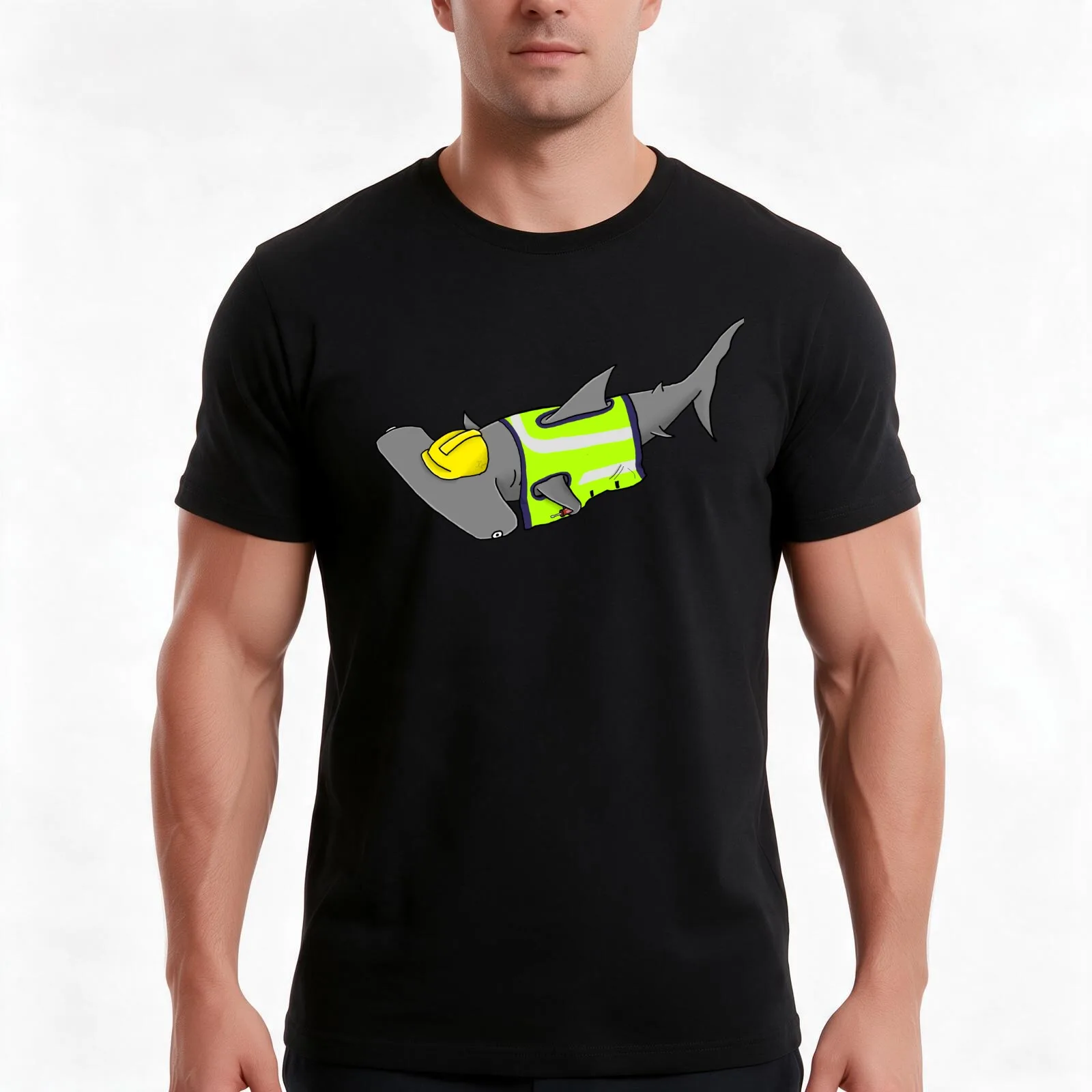 Harold the hammer head builder T-Shirt, Summer Casual Cotton Tee, Oversized Streetwear Tops, Vintage Graphic Print, 100% Cotton