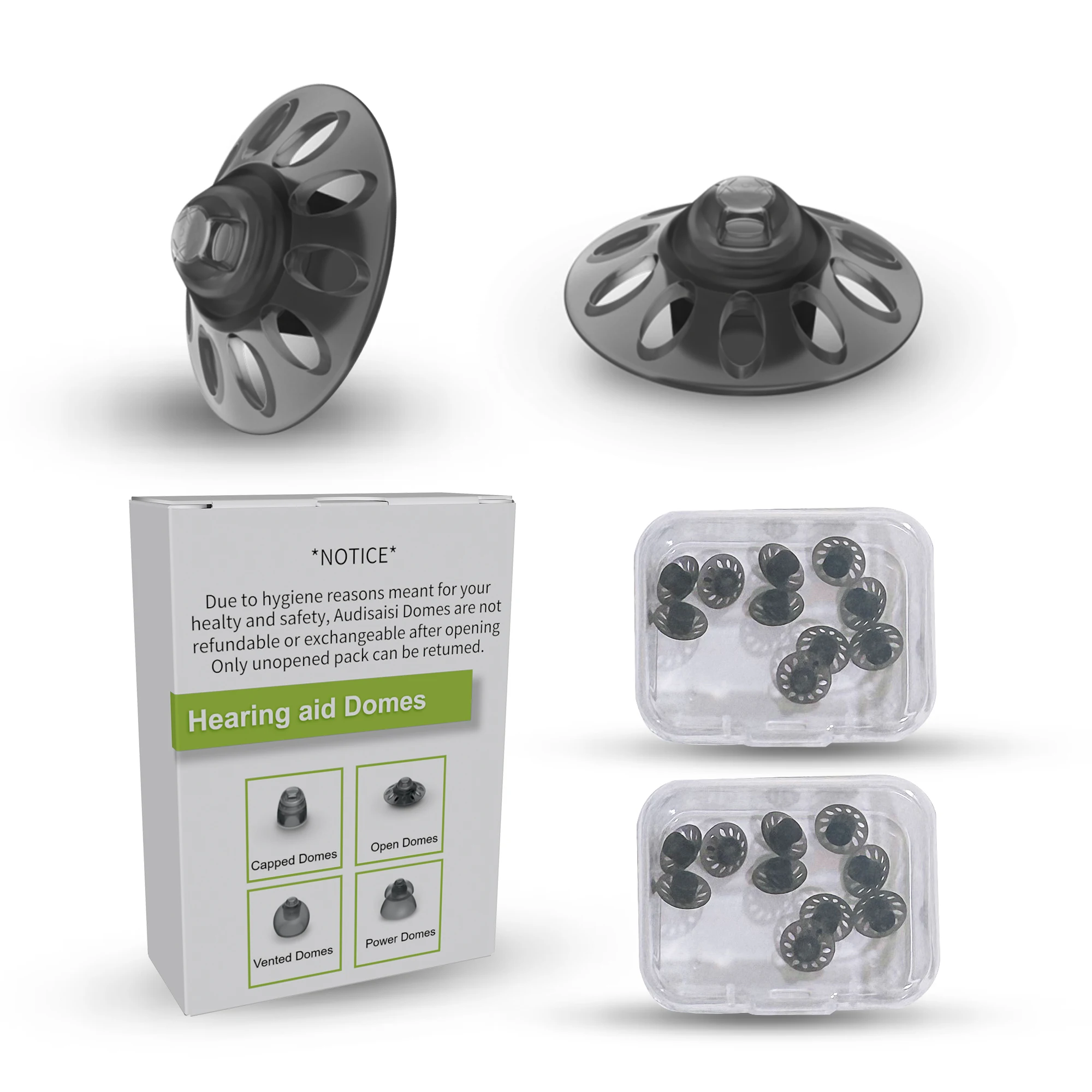 20pcs for Phonak Open 4.0 Hearing Aid Domes, Compatible Phonak/ Unitron Hearing Aid Universal Domes Accessories(Size: S, M, L)