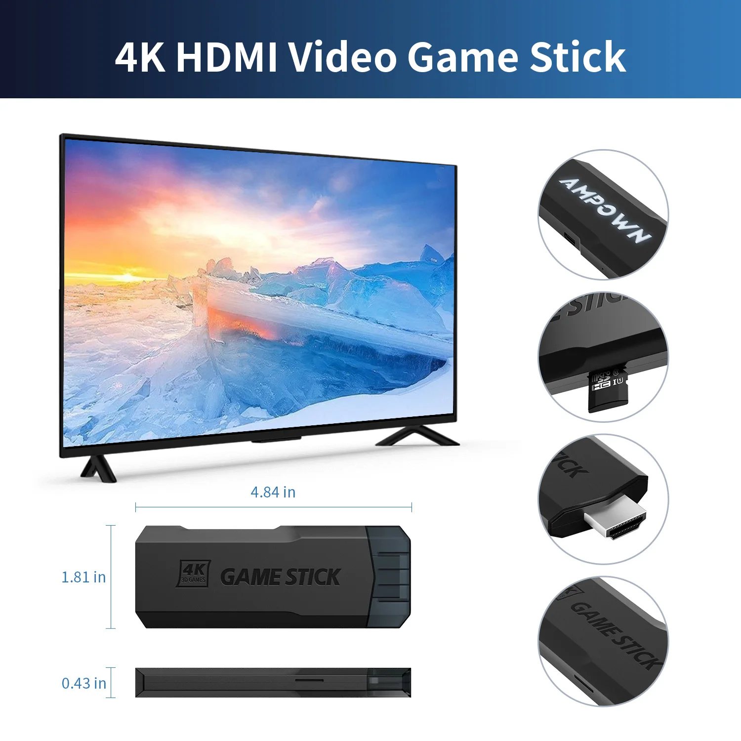 GD20 Game Stick TV Mini konsola do gier wideo 256G 70000 gier bezprzewodowy kontroler gier konsola retro