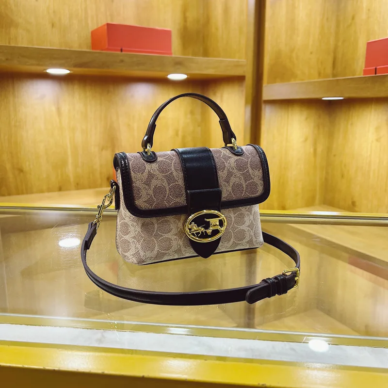 

French Vintage-Inspired Niche Women's Bag - Timeless Retro Printed Small Square Bag, Shoulder & Handheld Style