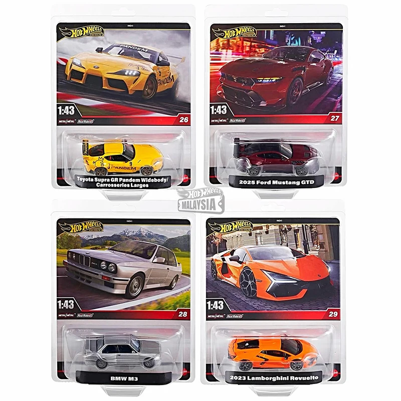 マテル 2025 ホットウィール 1/43スケール プレミアム トヨタ スープラ マスタング BMW ランボルギーニ ダイキャストカー
