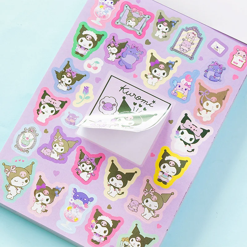 Imagem -03 - Sanrio Melody Kuromi Cinnamoroll Memo Pad Bonito Sticky Notes Etiqueta de Papelaria Notepad Planner Sticker Post Material Escolar Pcs por Lote