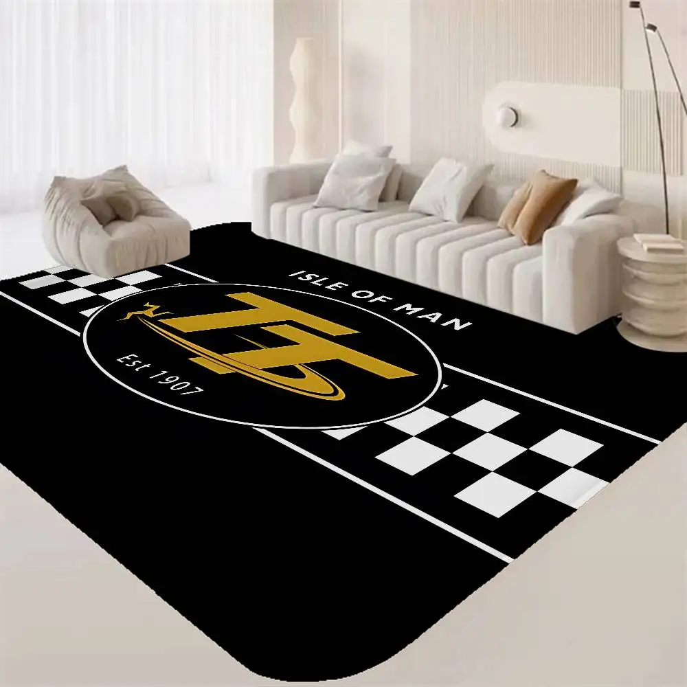 Motorcycle I-Isle Of Man TT Bathroom Mat INS Style Soft Bedroom Floor House Laundry Room Mat Anti-skid Welcome Doormat
