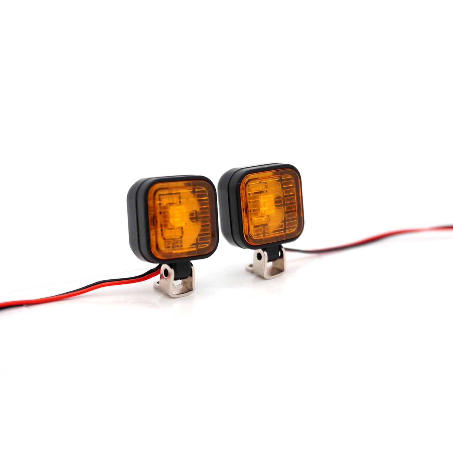 15/12mm Bright Headlights5100/5101 LED Lights with Adjustable Metal Bracket White and Yellow Light Colors for RC Car Accessories