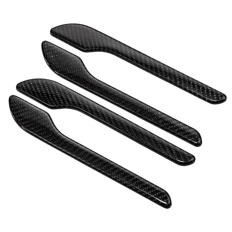 For Tesla Model Y 2024 Door Handle Protection Stickers Model 3 2023 Door Cover Paste ABS Carbon Fiber Stickers Car Accessories