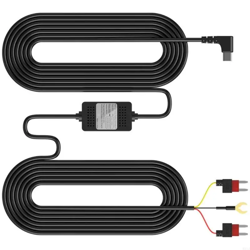 R91A DashCam Hardwire USB C طقم أسلاك صلبة USB C منفذ الطاقة لمدة 24 ساعة مراقبة وقوف السيارات آمنة ومستقرة إمدادات الطاقة