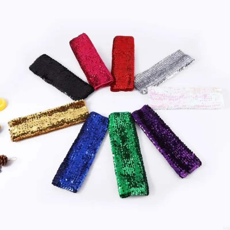 N7YEスパンコールカフス女性キラキラ光沢のあるスパンコール伸縮性のある弾性オーバーリーブアームスリーブパフォーマンスパーティーコスチュームアクセサリー