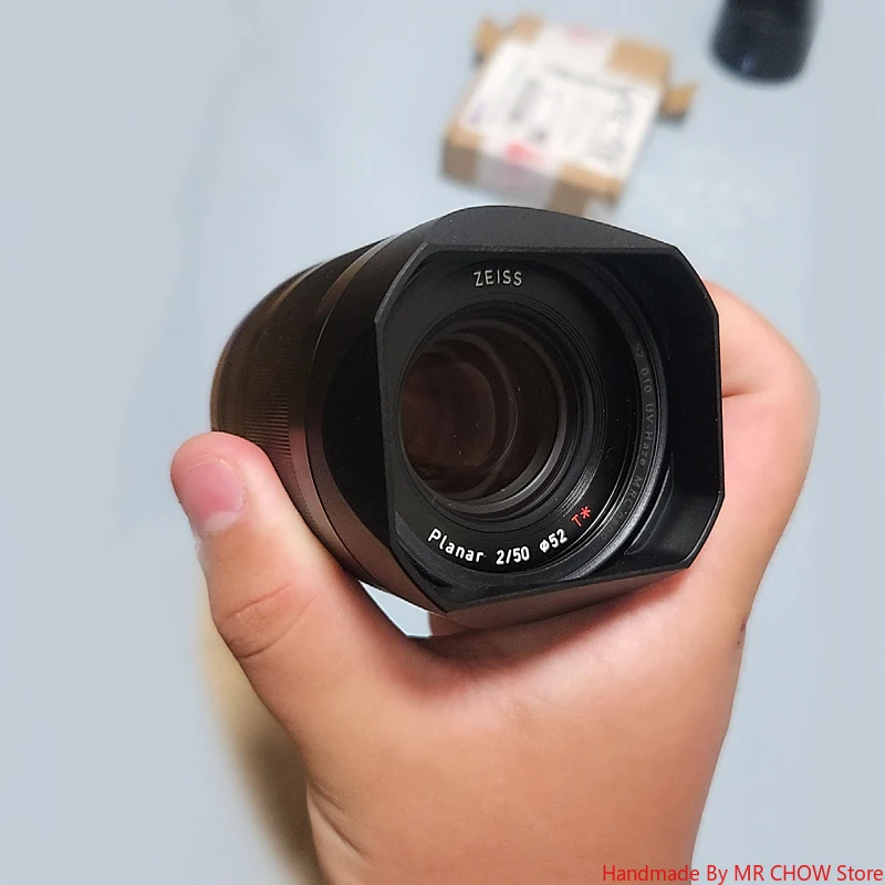 غطاء لين مربع حربة معدنية لـ Zeiss Loxia 35mm f2 Loxia 50mm f2 يأتي مع غطاء معدني