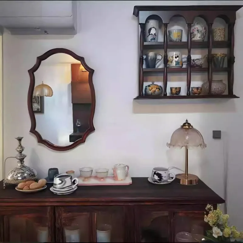 خمر الرجعية النمط الفرنسي مرآة الديكور المرايا غرفة المعيشة معلقة مرآة أنيقة Espejo Decorativo ديكورات المنزل