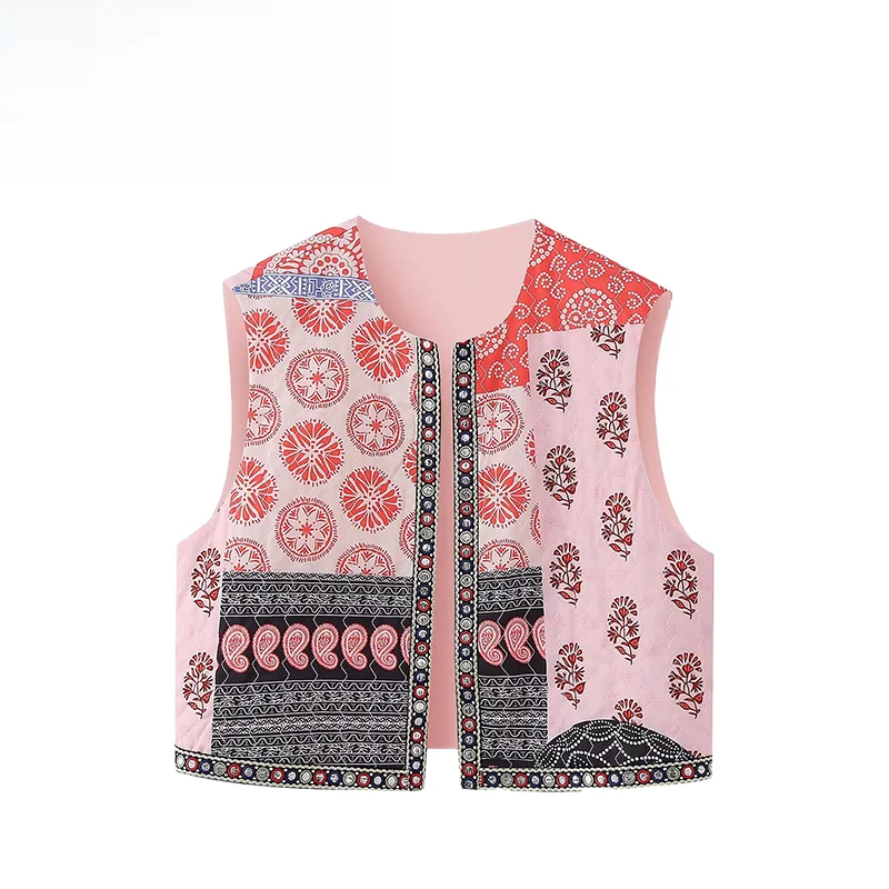 Elegant Versatile Women's Fashionable Cotton Padded Vest Autumn New Arrival High-End Feel Design Polyester Fabric Outerwear