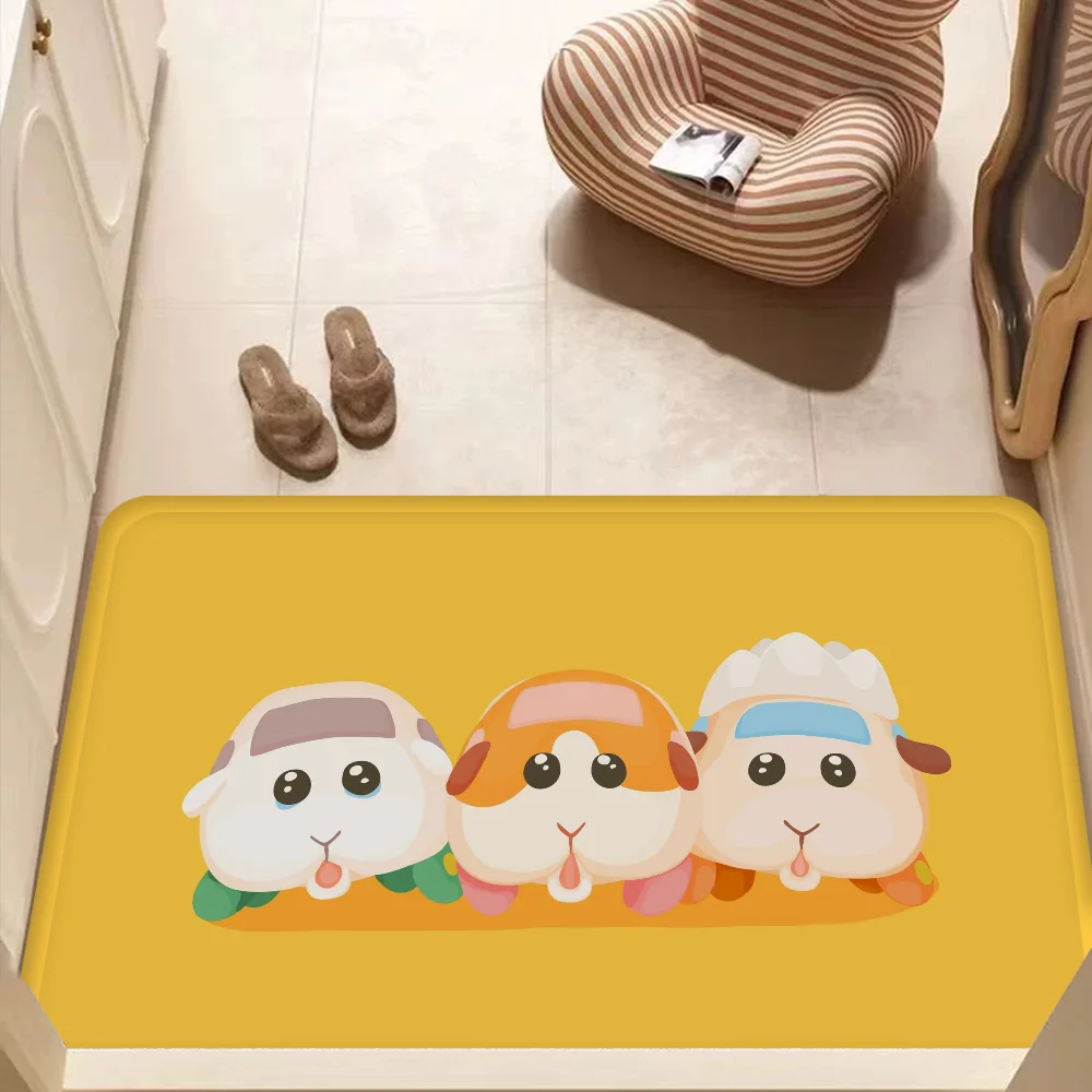 PUI PUI MOLCAR  Floor Mat Bathroom Mat Kids Room Bedroom Decoration Balcony Anti-Slip Doormat Living Room Bedside Area Rugs