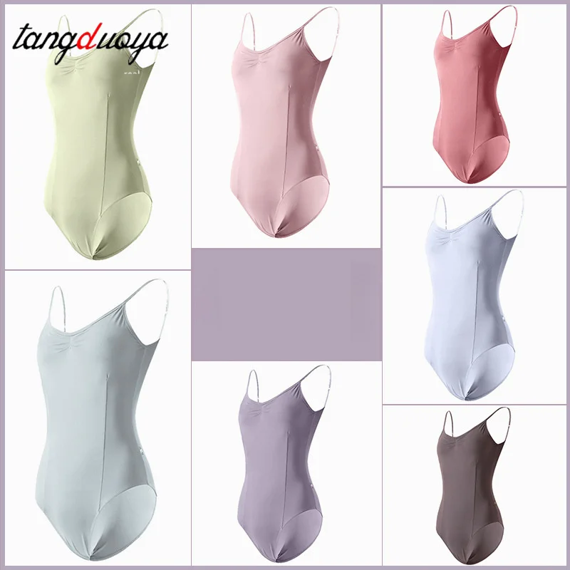 

Женское балетное боди с регулируемым ремнем, балетные трико для девочек и взрослых, танцевальная одежда, боди, гимнастические трико