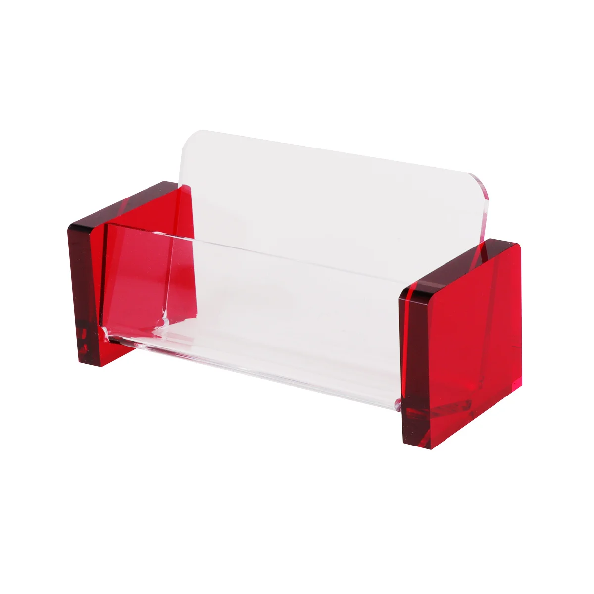 

1Pcs Business Card Holder Plastic Display Stand Office Table Organizer Wedding Party Number Clips Holder Business Card