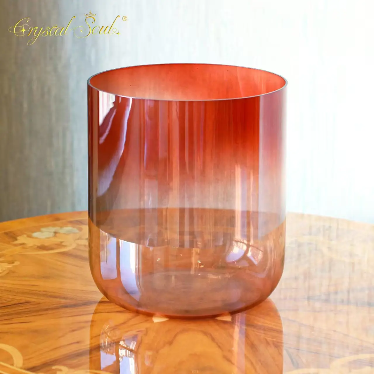 

Crystal Soul Red Gradient Alchemy Crystal Bowl 432hz Sound Healing Crystal Singing Bowls