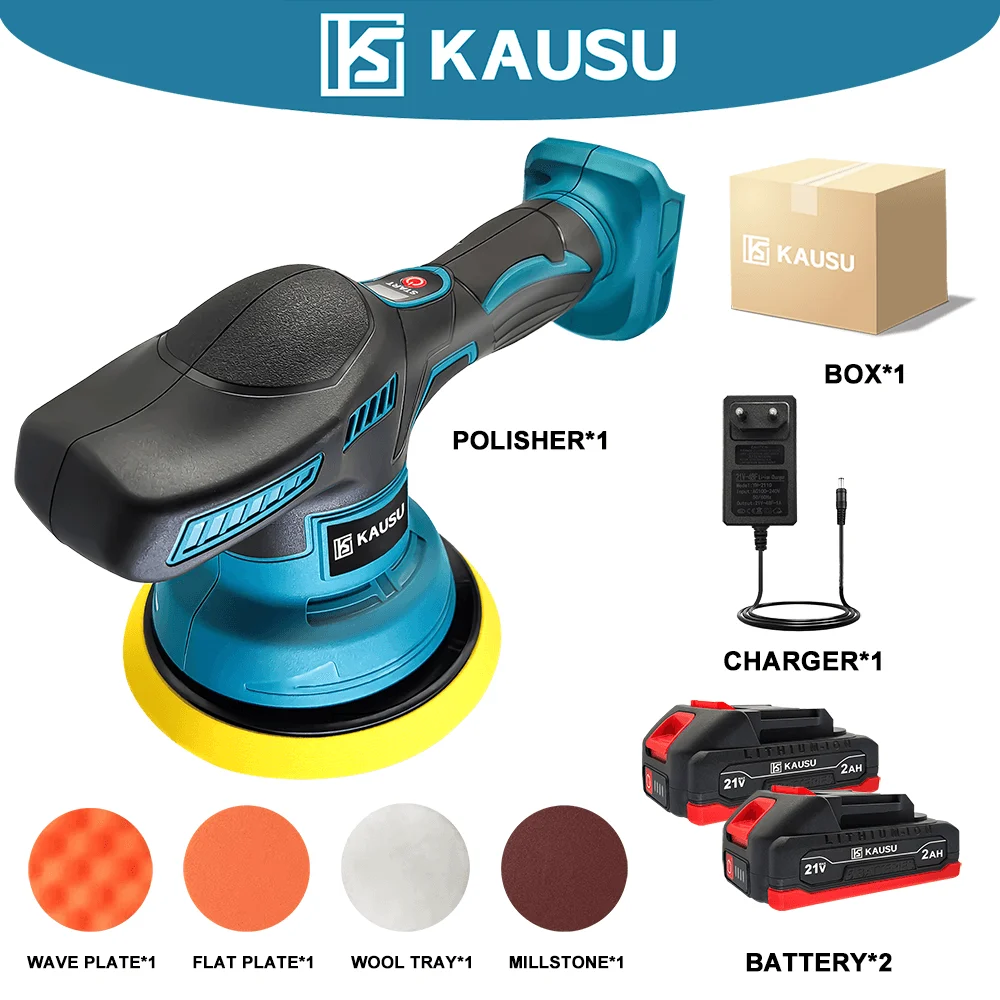4500r/min Electric Polisher 150mm Cordless Digital Display Rechargeable Car Waxing Polishing Machine For Makita 18V Battery