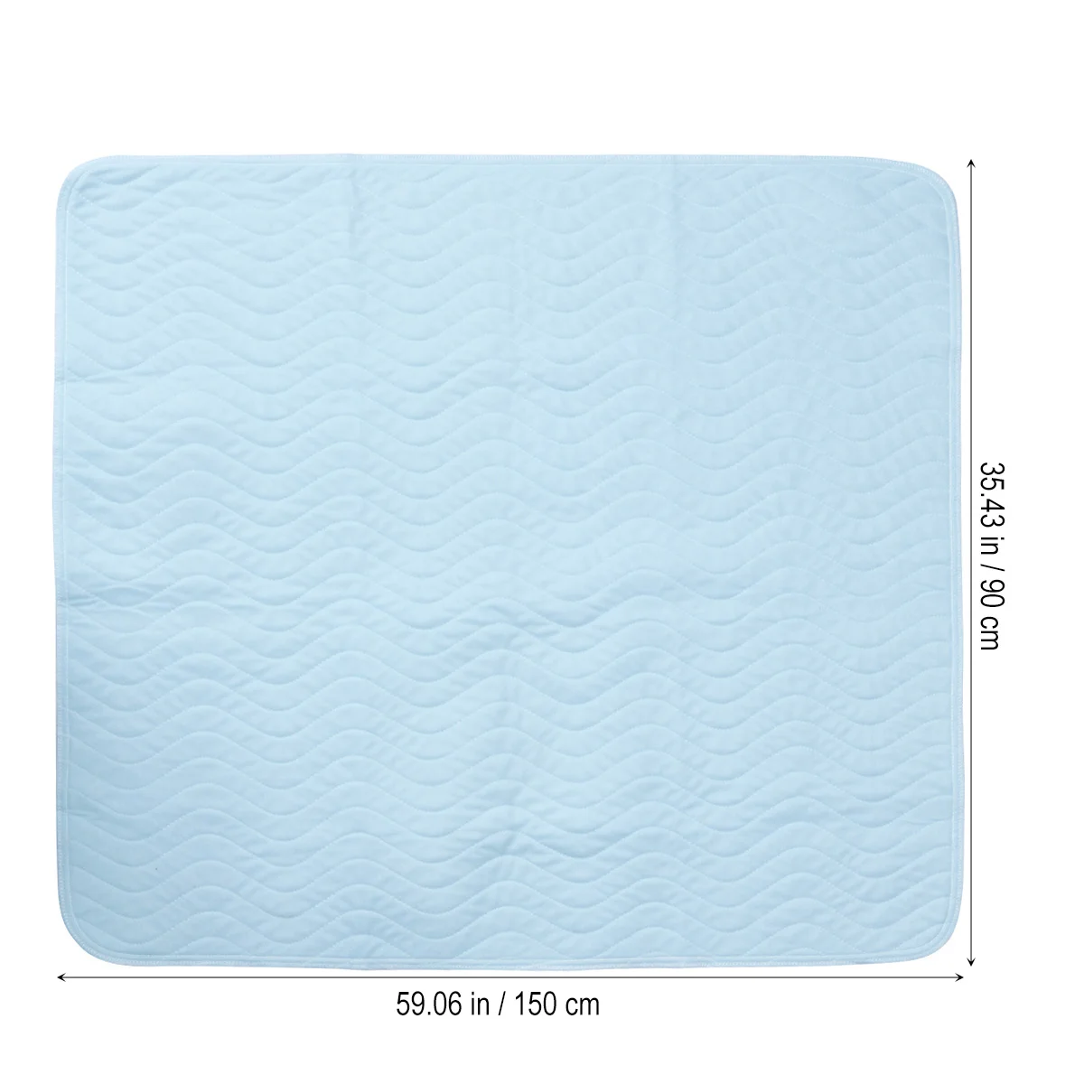 

60X90Cm Waterproof Urine Pad For Adults Bed Protector Incontinence Mattress Sheet Sky Blue Reusable Washable Absorbent Mat For