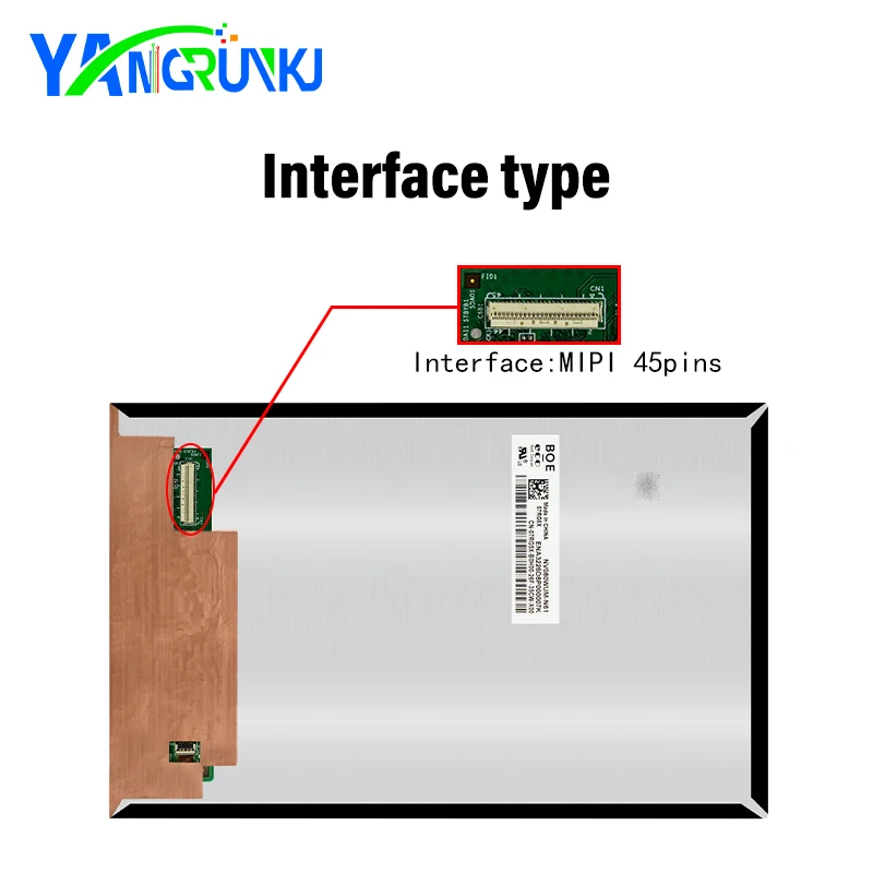 8 pouces écran horizontal 1200x1920 lWindaffichage avec Type-c panneau de commande 45 broches Mipi interfaces NV080WUM-N61 Pour Tablet PCs