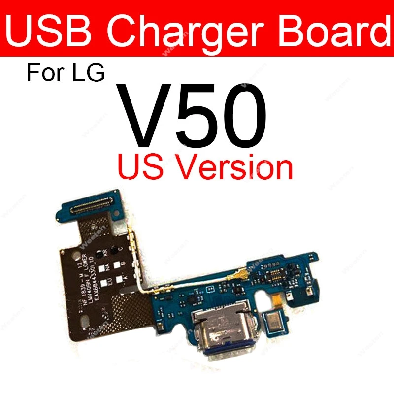 For LG V30 V35 V35 Plus V40 V50S USB Charger Port Flex Cable USB Charging Dock Board with Microphone Connector Flex Cable