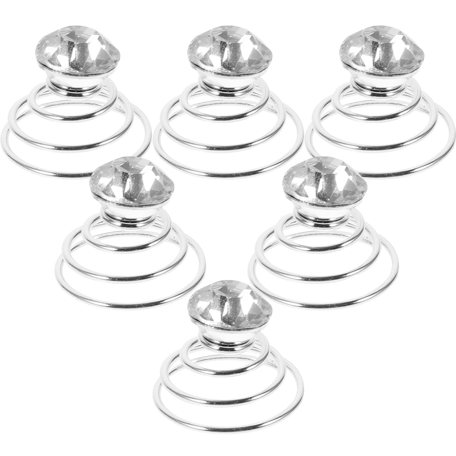 

12pcs Spiral Hair Pins Single Drill Rhinestone Flexible Clips for Women All Hair Types Easy Bun Style