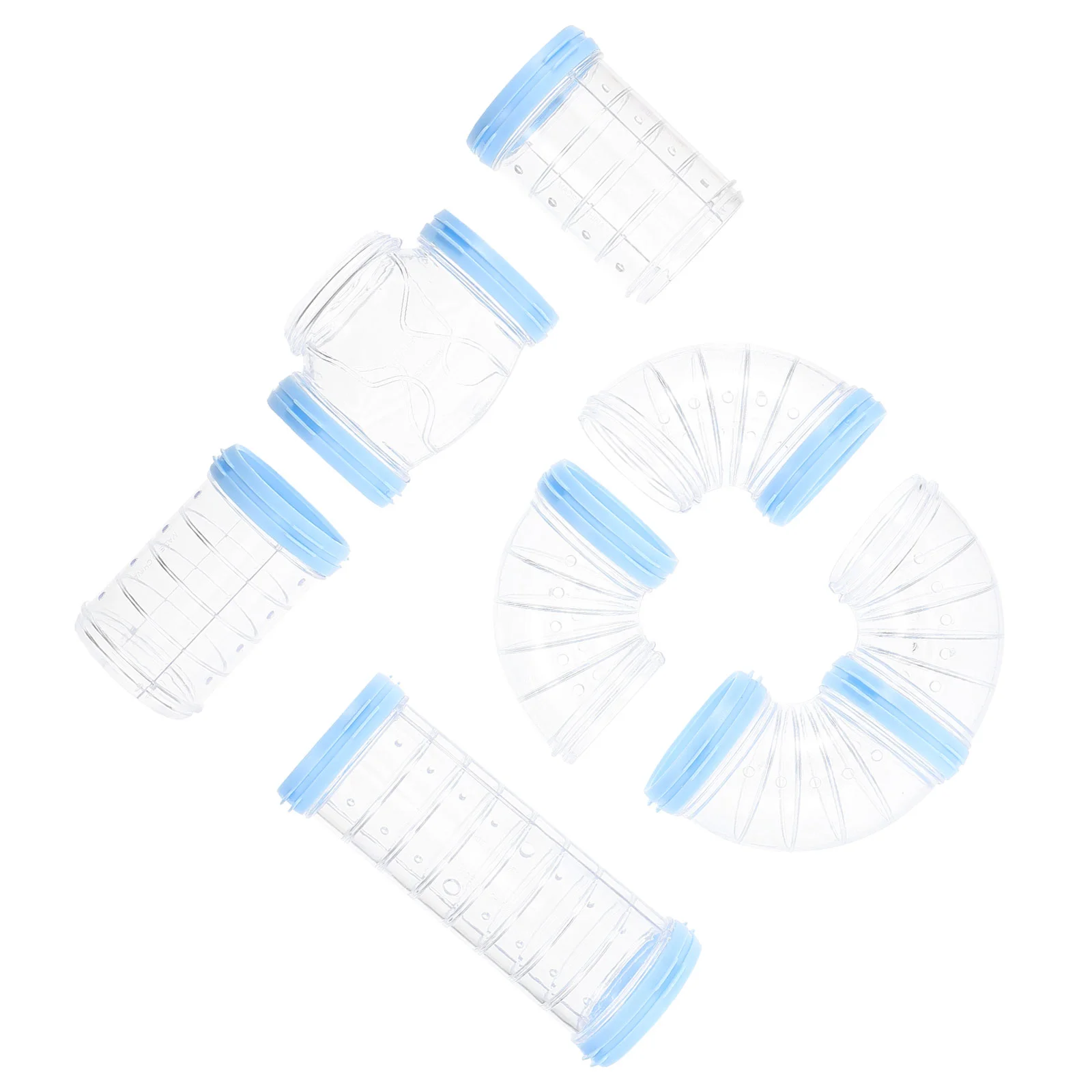 

8pcs Plastic Hamster Cage Tunnel External Thickened Material Reinforced Mouth Expand Cage Playtime for Dwarf