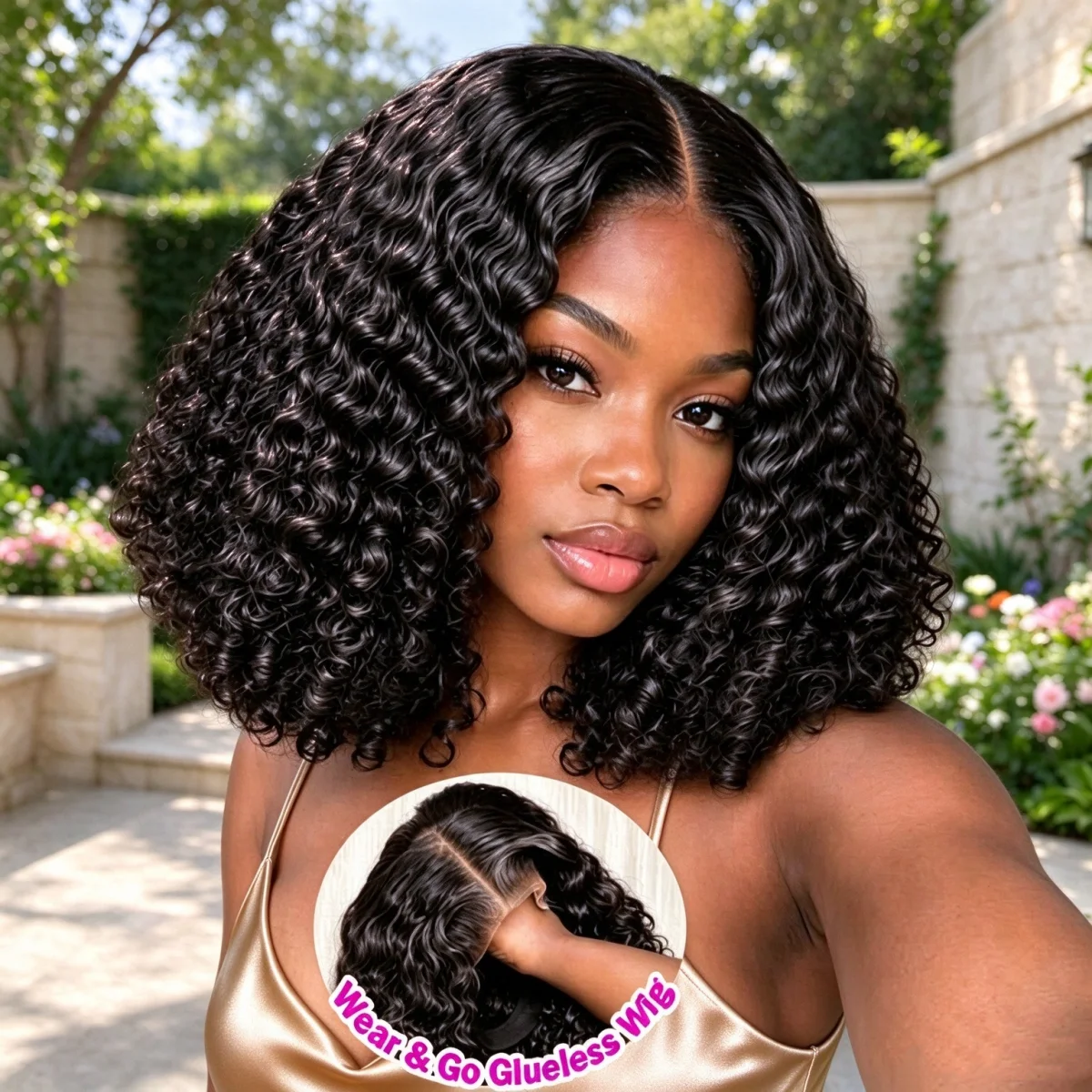 230 Density 4x4 Glueless Short Bob Wig 10 Inch Deep Wave Lace Front Bob Wigs Human Hair 5x5 Glueless Bob Wig Human Hair Ready To Wear