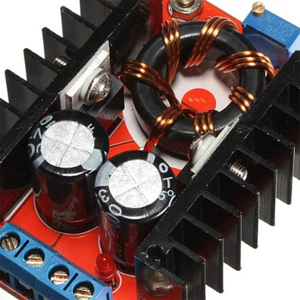 Dc dc 150w 300w step down 10-32v a 12-35v conversor buck xl4016 módulo de fonte de alimentação entrada 6a módulo de alta potência