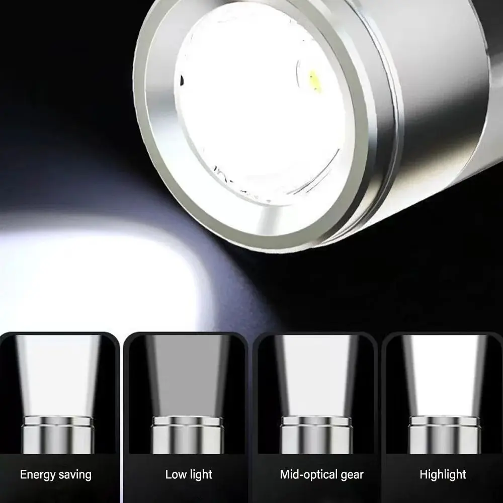 Super Bright Mini Keychain Flashlight Rechargeable Waterproof Portable Pocket Flashlight Lightweight with Magnetic Base