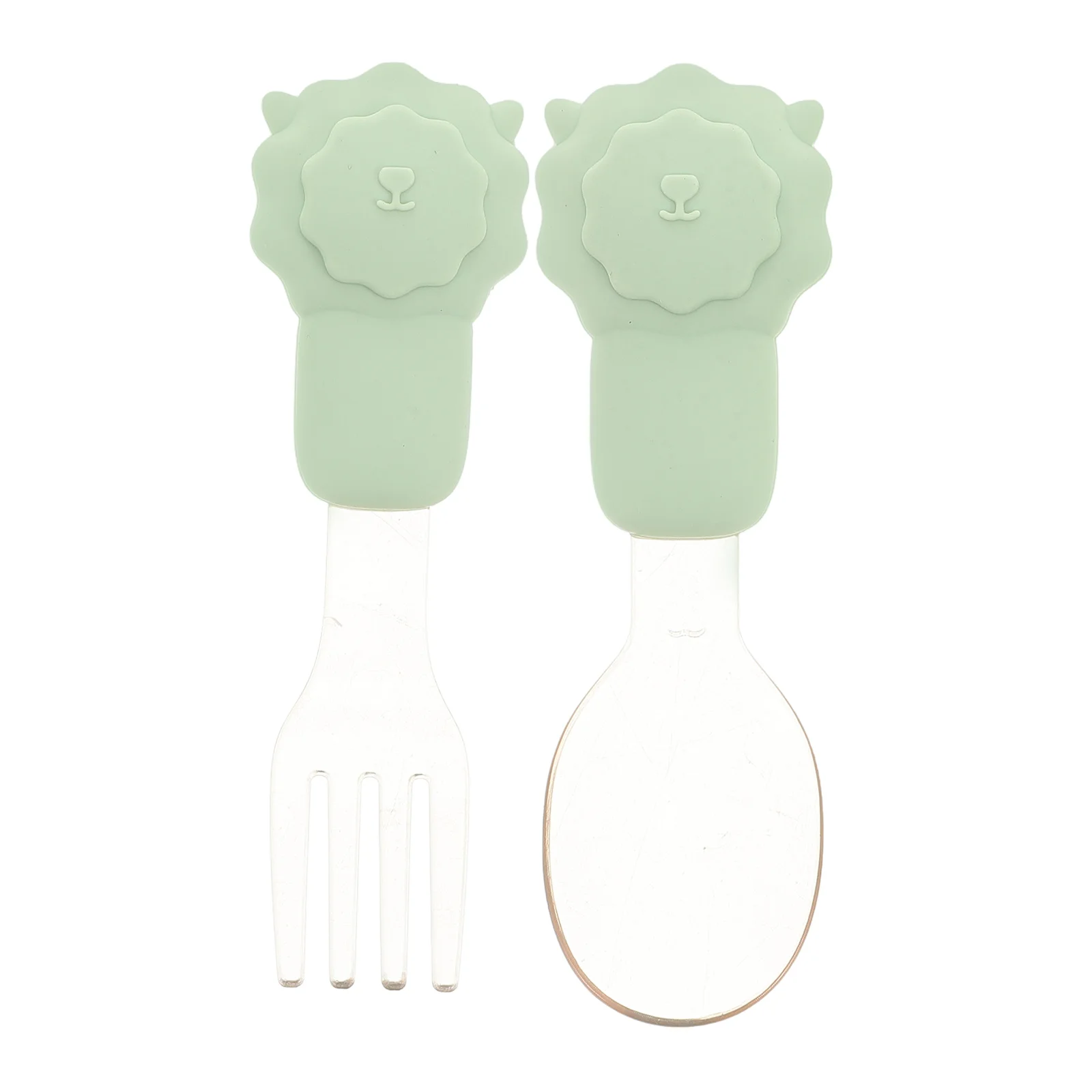 

Baby Spoons Silicone Fork Indoor Tableware Supply Charming Feeding Light Green Infant Eating Scoop Child