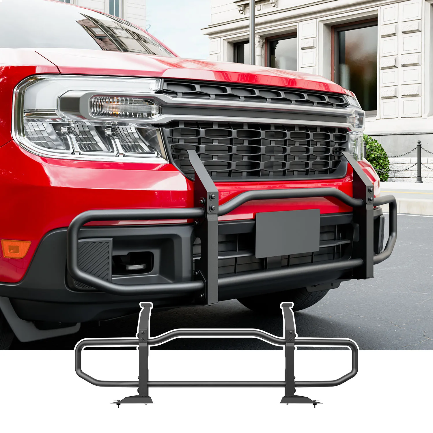 Bull Bar Compatible With for Ford Maverick 2022-2024 XLT Brush Guard Grille Brush Guard Front Bumper US Model
