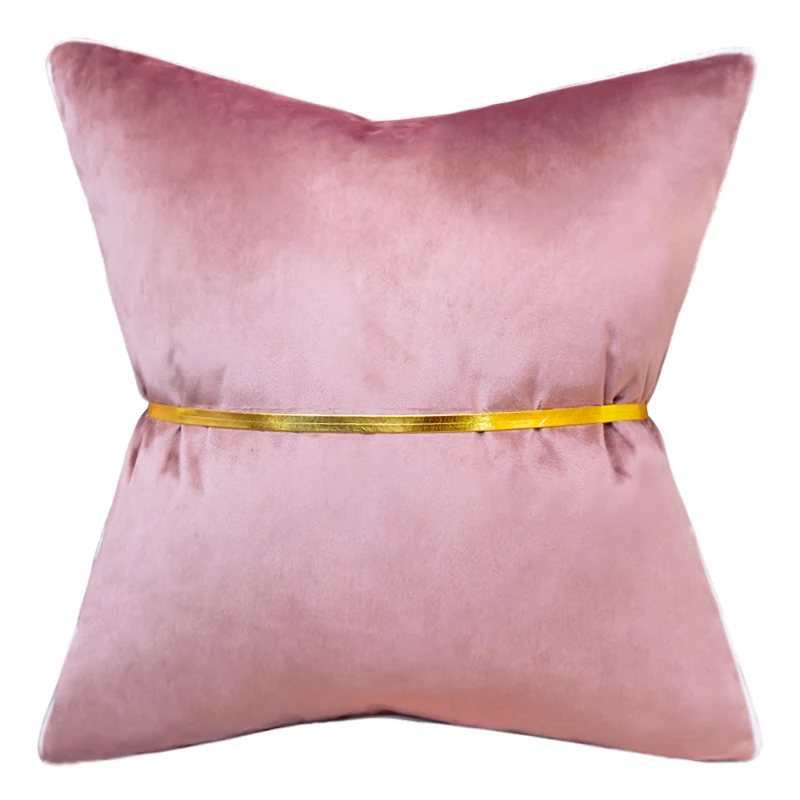 Soft Pink Plush Cushion Cover Home Decor Pillowcase Modern Minimalist Bedroom Sofa Decorative Pillows Cover 30x50/45/50cm