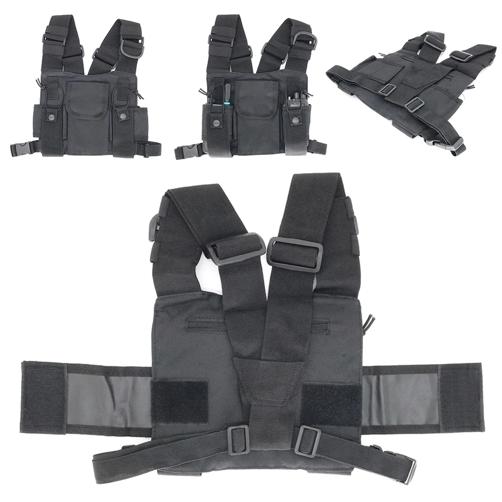 Radio Harness Chest Front Pack Adjustable Strap Vest Rig Carry Bag Lightweight for Baofeng UV-5R UV-82/BF-888S TYT/Motorola ICOM