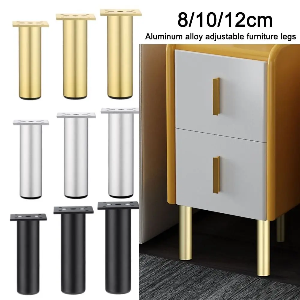 

Aluminium Alloy Furniture Legs Replacement Wear-resistant Cabinet Legs Adjustable Anti Scratch Nightstand Storage Box Leg