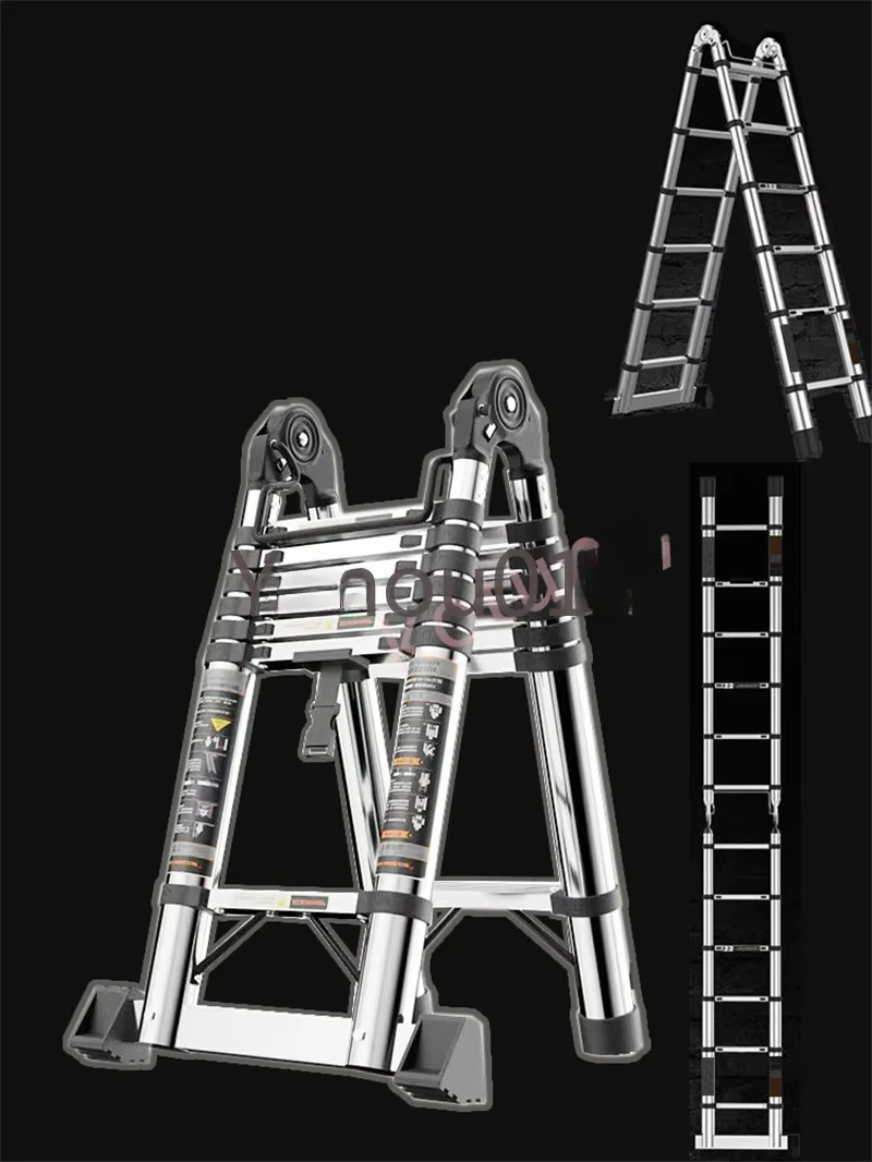 Multifunctional Retractable Extension Ladder, Thickened Folding Telescoping, Household Multi Purpose Industrial